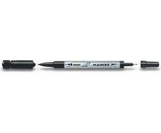 Pilot Pen Permanentinis žymeklis Pilot Twin CD-DVD, dvipusis, 0.4mm ir 0.8mm, juodos spalvos