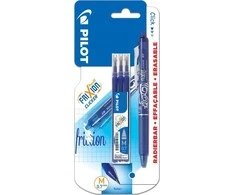Pilot Pen FriXION Clicker mėlyna 0,7 + užtaisai