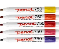 Pilot Penol 750, Juodas, Mėlyna, Brown, Žalias, Light Mėlyna, Oranžinis, Rožinė, Violetinė, Raudona, Geltona, Chisel tip, Multicolour, Plastic, Medium, 2 mm