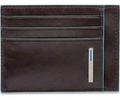 Piquadro, Mėlyna Square, Leather Card Holder, PP2762B2R, Mogano, Unisex