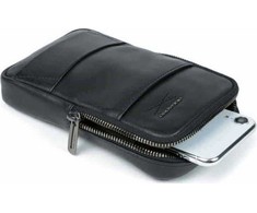 Piquadro, Obidos, Leather Crossbody Bag, Juodas, For Men