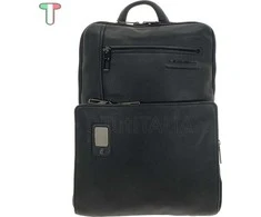 Piquadro, Tasche, Leather, Leather Backpack, Juodas, For Men