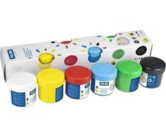 *Dažai 6sp piešti pirštais 40ml 31206 MILAN/12