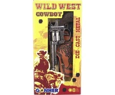 Rewolwer Gonher Guns GONHER rinkinys kaubojaus ginklų WILD-WEST, 201/0