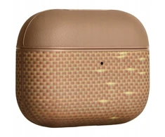 Dėklas PITAKA Aramid Fiber do AirPods Pro 3 golden glin