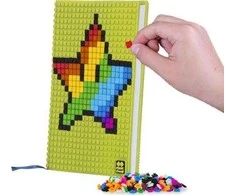 Pixie Crew A5 knyga neon Line su geltona panele