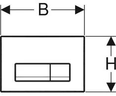 Geberit taustiņš Delta50, 246x164 mm, hroms