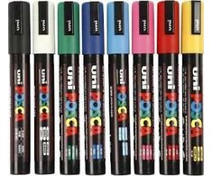 Žymeklis UNI Posca PC-5M, apvalus, 1.8 - 2.5 mm, auksinis