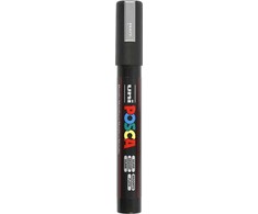 Žymeklis UNI Posca PC-5M, apvalus, 1.8 - 2.5 mm, sidabrinis