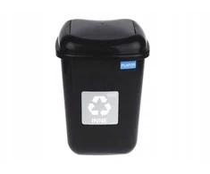 Šiukšliadėžė Plafor, 12 l, juoda/pilka