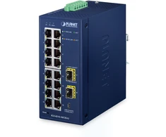 Šakotuvas Planet IGS-4215-16T2S-U IP30 pramoninis L2/L4 16 prievadų 10/100/1000T + 2 prievadų 100/1000X SFP valdomas komutatorius