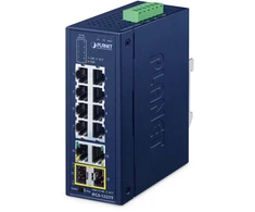 Šakotuvas Planet Switch pramoninis 8-portowy Ring IFGS-1222-TF Nie zarządzany Fast Ethernet Mėlyna (IFGS-1222TF)