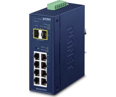 Šakotuvas Planet Technology PLANET IP30 Industrial L2/L4 8 prievadų, valdomas, L2/L4, gigabito Ethernet (10/100/1000), pilnai dvipusis, montuojamas ant sienos
