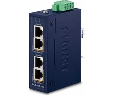 Šakotuvas Planet PLANET Industrial 2-port 10/100/1000T Gigabit Ethernet (10/100/1000) Obsługa PoE Mėlyna