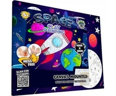Splat Planet paveikslas iš modelino, Kosmosas 30x40cm