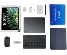Planšetė Blackview LINK 8 SET WiFi 12.7 colio 2k+ 2176x1600 90Hz 6GB+256GB MT Helio G100 aštuonių branduolių 2.2GHz kamera Priekinė 13MP Galinė 16MP 8400mAh įkrovimo laidas Apsauginis stiklas Dėklas Rašiklis Pelė Klaviatūra Android 15 Debesuota Violetinė