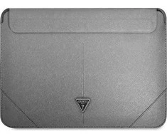 įmautė kompiuteriui Guess Saffiano Triangle Logo (GUCS14PSATLG) sidabro spalvos
