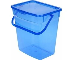 Miltelių konteineris Plast Team 10L skaidrus tamsiai mėlyna