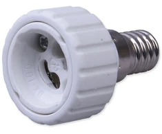 Plastrol Przejściówka su e-14 na gu-10, balta, adapter