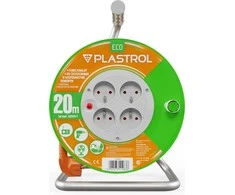 Plastrol Gręžtuvas ECO LINE, 4x2p + Z, 10A, 2300W, kabelis 3x1mm H05V-F; 20m; oranžinė (W-98946)