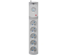 KEL Plastrol Listwa zasilająca przeciwprzepięciowa 5-gniazd + 2 X USB 5M pilka 10A 2300W W-100042 (0001-00018-28511)