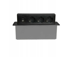 Plastrol Lizdas meblowe Montuojama 3 złącza wtyczkowe schuko 1xUSB A 1xUSB C GMZ/S-5AP W-72015