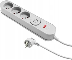 Plastrol maitinimo juosta Plastrol Filtras W-00011 maitinimo juosta su apsaugos nuo viršįtampių sistema, trimis lizdais, pilku jungikliu