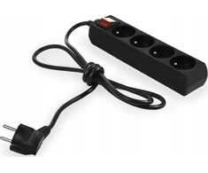 Plastrol namų ilgintuvas Plastrol 3M 4X3P 10A Juodas Switch W-98189