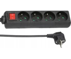 Plastrol namų ilgintuvas Plastrol 3M 4X3P 10A Juodas Switch W-98189