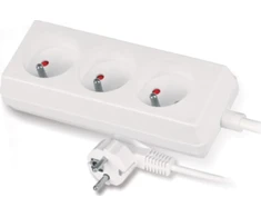 Plastrol Prailginimo kabelis 3 lizdai be 10A 5m /OMY 3x1/ baltas PS-370 - W-97476