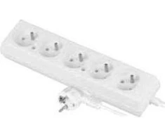 Plastrol 5 lizdas iš / dėl 10A 5m balta PS- 570 (W- 97488)