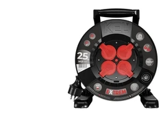 Plastrol Przedłużacz bębnowy EXTREME LINE 4 gniazda su/u IP44 16A H05RR-F 3x1,5 25m juoda W-100026