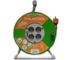 Plastrol Standartinis linijos būgno prailginimo laidas 30m H05V-F 3x1.5 4xGS 16A oranžinė (W-98949)