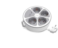 Plastrol 4 fiksuoti prailgintuvai su jungikliu ir USB A USB C lizdais, 2 m, schuko PS-470SWS/O+USBA+USBC/2 E W-30015