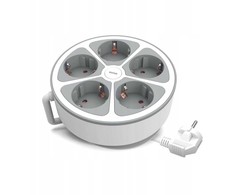 Plastrol Przedłużacz stały 5x schuko jungiklis 2m PS-570SWS/O/2 E W-30012