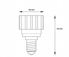 Plastrol Przejściówka su e-14 na gu-10, keramikinė, adapter