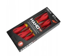 Plastrol VDE 1000V izoliuotų atsuktuvų rinkinys, 6 vnt., raudonai geltonas