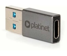 Adapteris USB Platinet USB-A - USB-C Sidabrinė (PMMA9050)