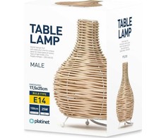 Platinet PLATINET STALINĖ RATTAN LEMPA ŠVIESI RUDOS S FORMOS VYNAS [45755]