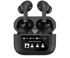 PLATINET TWS EAERPHONES TOUCH DISPLAY Bevielės ausinės į ausis įkišamos BLUETOOTH 5.4 300MAH ANC Juodas [46178]