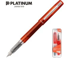 Platinum rašiklis Prefounte Vermilion Oranžinis, M, plastikinėje pakuotėje, ant lizdinės plokštelės, oranžinė