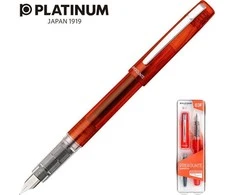 Platinum Platininis „Prefounte“ vermilioninis oranžinis plunksnakotis, F dydžio, plastikinėje blisterinėje pakuotėje, oranžinis