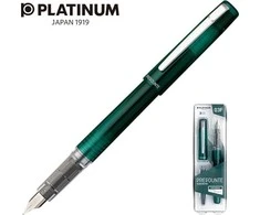 Platinum Platininis „Prefounte Dark Emerald“ plunksnakotis, F, plastikinėje pakuotėje, blisterinėje pakuotėje, žalia