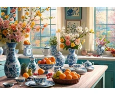Platon CherryPazzi dėlionė Morning in My Kitchen 2000 det.