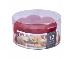 Plaukiojanti žvakė DONAU HOME, 48x28 mm, 12 vnt., raudona