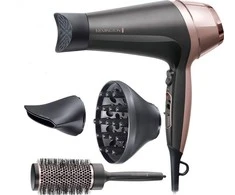Remington | Curl and Straight Confidence Plaukų džiovintuvas | D5706 | 2200 W | Number of temperature settings 3 | Ionic function | Diffuser nozzle | Juodas