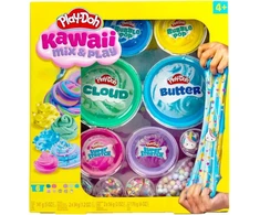 Play-Doh Kawaii Mix &amp; Play modeliuojamoji masė, 6 vnt. rinkinys