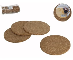 Padėkliukai puodeliams, 4 vnt. rinkinys, 2 × 10 × 10 cm, KITCHEN&amp;GO