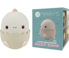 Plexido LED naktinė lemputė kūdikiui dino rožinė