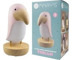Plexido LED naktinis apšvietimas ir „Bluetooth“ garsiakalbis „Toucan Rožinė“.